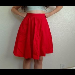Red skirt